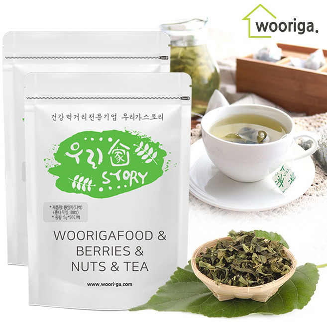 국산 뽕잎차 100티백 뽕잎 뽕나무 잎 상엽차, 1g, 1개, 100개입
