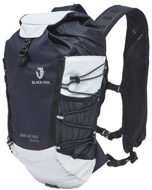 블랙야크 343 베스트팩 노바 12L 방수커버 포함 2BYKSX4901, BLACK