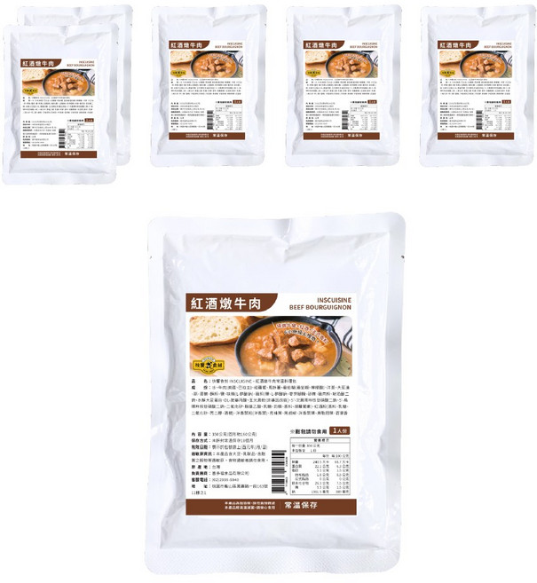 快饗食刻 紅酒燉牛肉 料理包, 300g, 6個