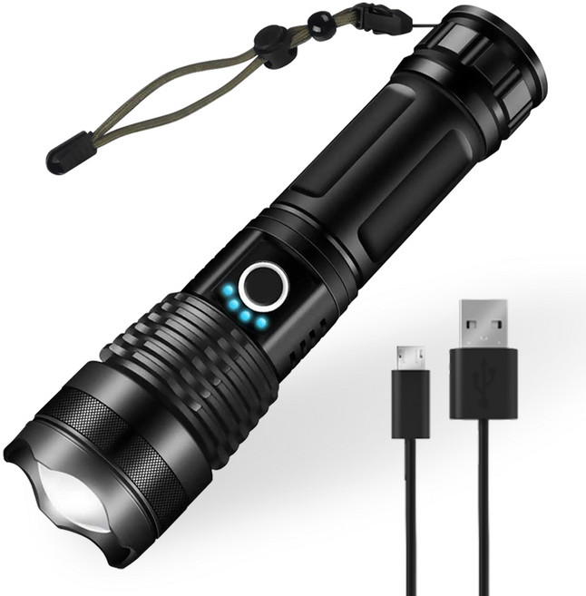 캥거 LED 손전등 후레쉬 캠핑 랜턴 써치 라이트 T6-200, T6-300, 1개