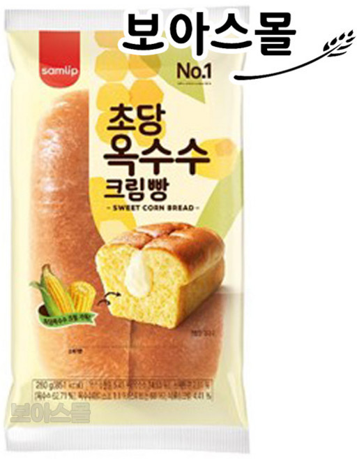 삼립 초당 옥수수크림빵 100g, 10개