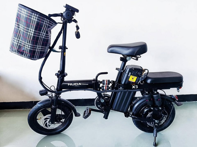 折疊電動腳踏車, 黑色, 碳合金