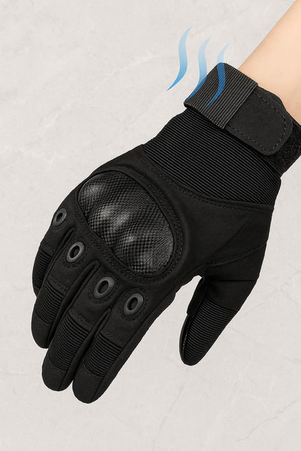 러너즈 너클 가드 오토바이 장갑, 블랙