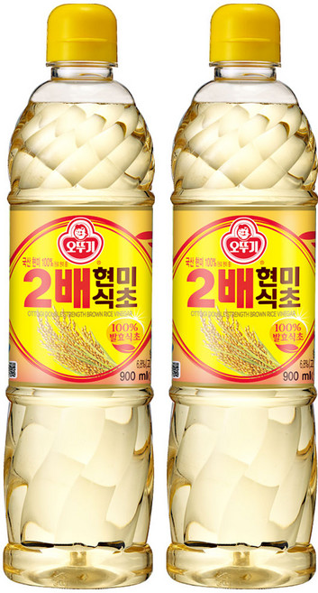 오뚜기 2배 현미식초, 900ml, 2개