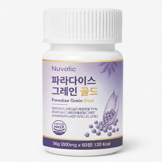 뉴밸릭 파라다이스 그레인 골드 6파라돌 농축 추출물 HACCP 인증, 1개, 60정