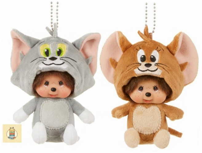 (Sekiguchi)일본직구 몬치치 톰과제리 콜라보 인형 세키구치 키링 SS 243051 243068, 톰 몬치치, 1개, 그레이 243051