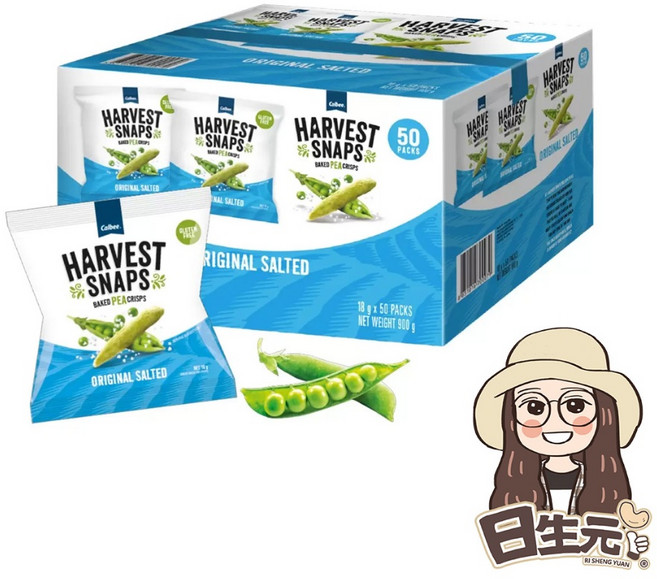Calbee Harvest Snaps 鹽味豌豆脆果, 1個