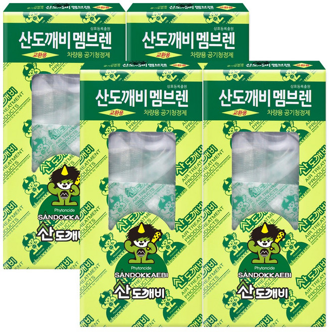 산도깨비 멤브렌 휘튼치드 기본향 리필교환용, 4개, 피톤치드