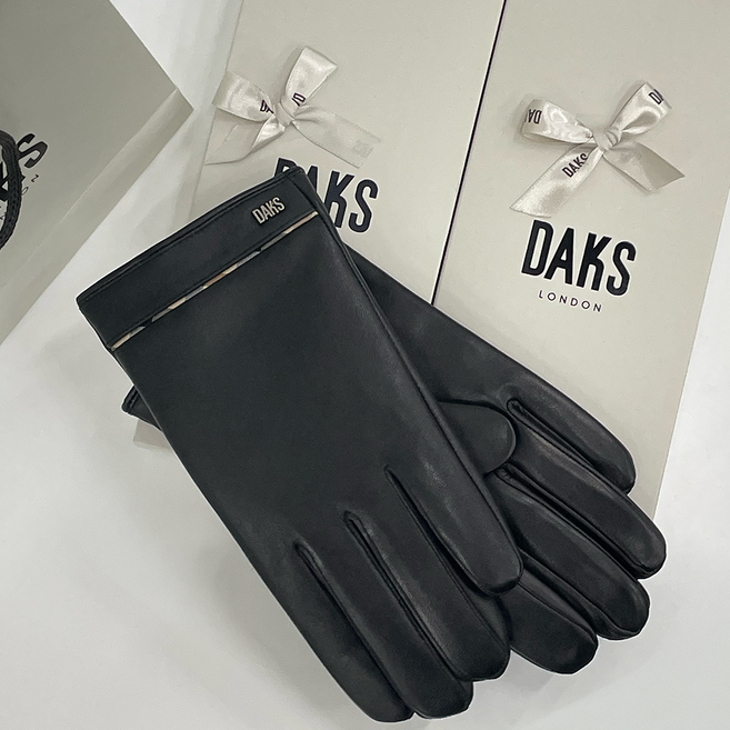 [백화점 정품] DAKS 닥스 남성 양가죽 기모 장갑 클래식 영문로고