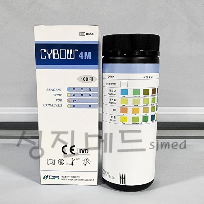 (DFI) 유린스틱 시험지 CYBOW-4M (포도당/단백질/pH/잠혈) 100개입, 1개 - 쿠팡