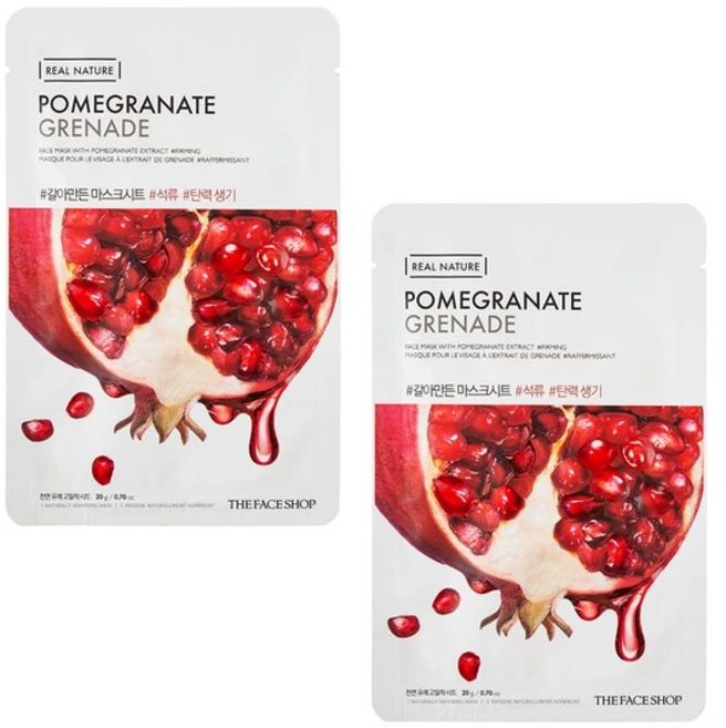 [더블구성] 갈아만든 석류 마스크시트 20g, 1개입, 2개 - 쿠팡