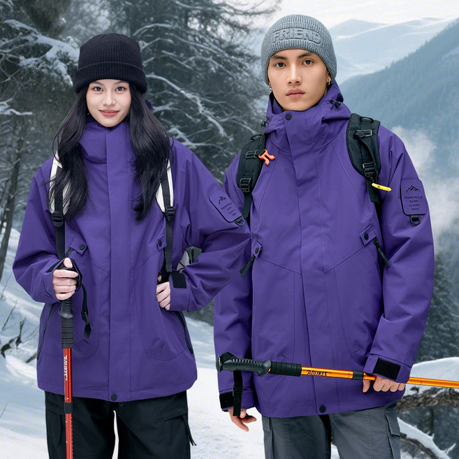 커플 아웃도어 바람막이 보온 등산복 트레킹 캠핑 방수 아웃도어 캐주얼 재킷 남녀 공용 보온 점퍼
