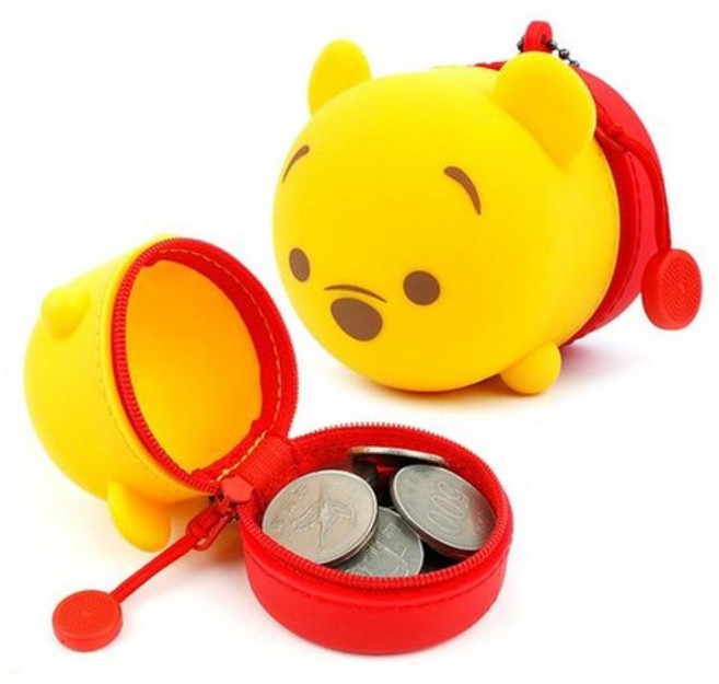 곰돌이푸 실리콘 동전파우치 디즈니 캐릭터 동전지갑
