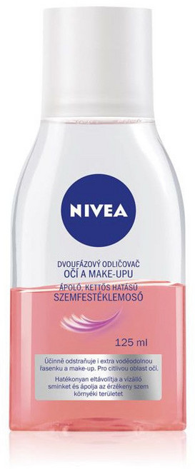 니베아 더블 이펙트 아이 리무버 125ml 민감한 피부용 (핑크), 1개