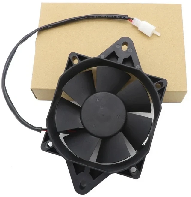 [호환] CRF YZF KXF RMZ KLX DRZ 쿼드 ATV 고 카트 버기 모토 크로스 용 12V 전기 라디에이터 냉각 팬, 01 Black, 1개, 1) Black