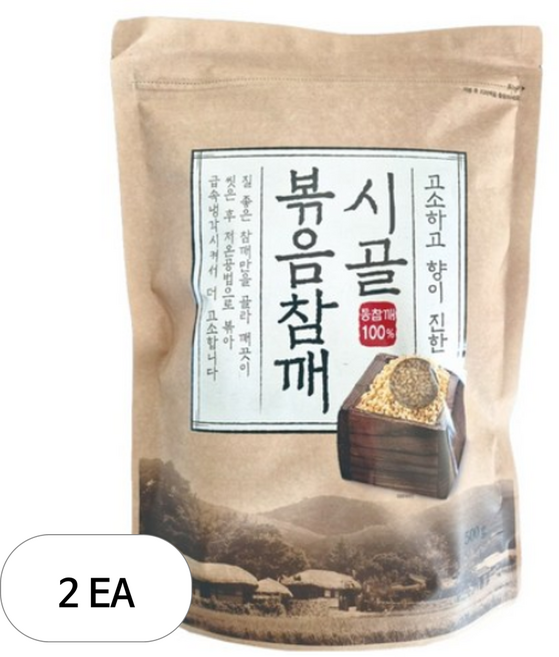 시골 볶음참깨, 500g, 2개