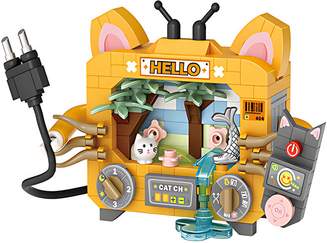 LOZ 나노블럭 미니블럭 캐릭터 베이비 야옹, 29.오렌지티비, 1개