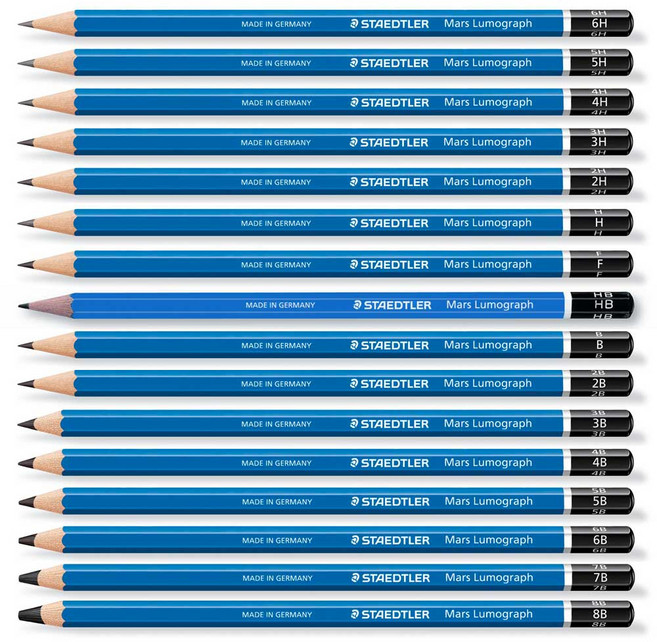 스테들러 Mars Lumograph 100 프리미엄 연필 12입, 2B