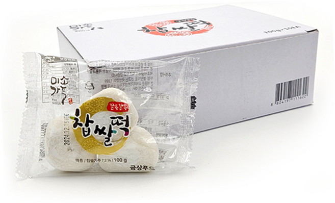 금상푸드 미소가득 찹쌀떡 세계 수입 추억 옛날 과자 스낵, 100g, 10개