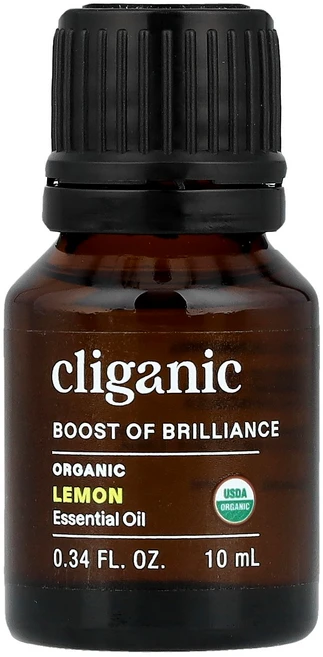 Cliganic Boost of briliance™ 에센셜 오일 유기농 레몬 10ml(0.34fl oz) Cliganic (클리가닉), 10.055 ml, 1개, 10ml - 쿠팡