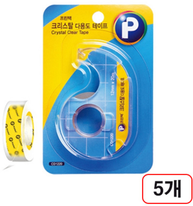프린텍)크리스탈테이프, (CD1220/12*20m), 5개