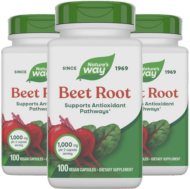 네이쳐스웨이 비트 루트 500mg 베지테리안 캡슐, 100정, 3개