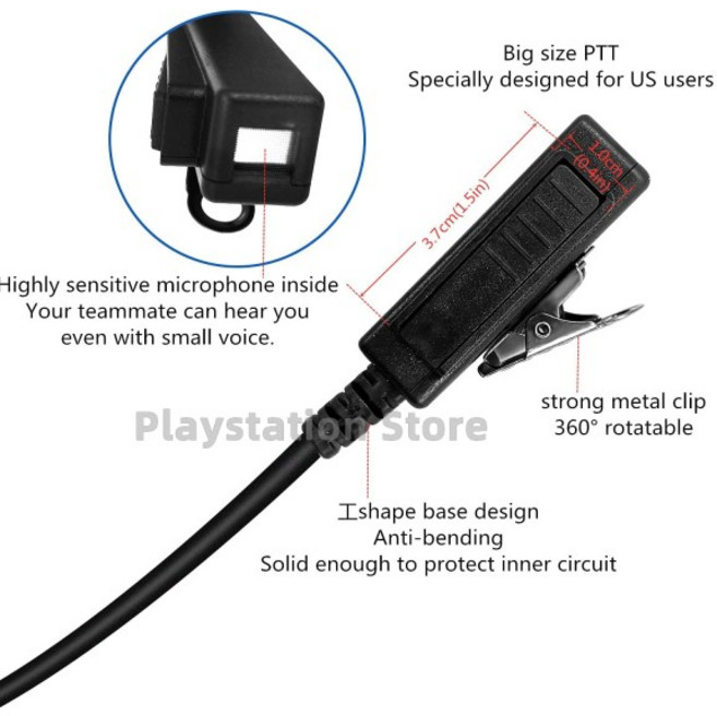 MTP3550 XiR E8628 무전기 감시용 헤드셋용 에어 어쿠스틱 튜브