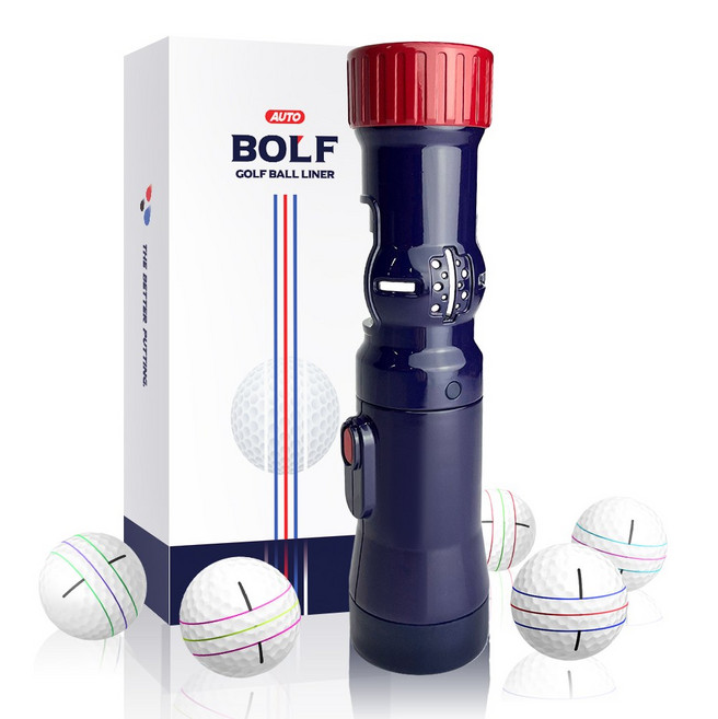 볼프 오토 라이너 자동 360도 골프공라이너 골프 볼라이너 골프공 마크 골프공 퍼팅라인 골프공 라인 골프라이너, 셀프세트, 1세트