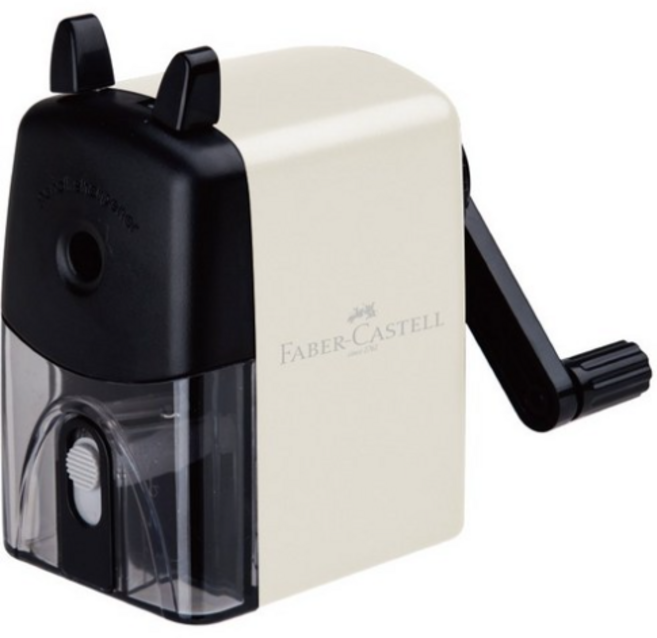파버카스텔 핸들 연필깎이 1개, 1통, white