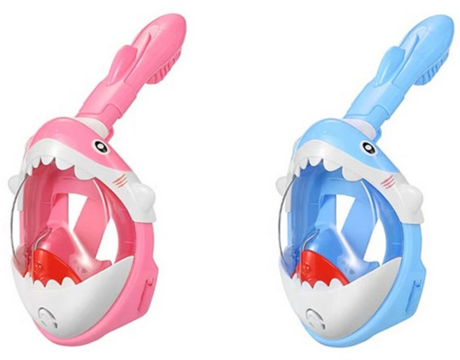 지우네샾 풀페이스 스노쿨링 마스크_아동용, 블루