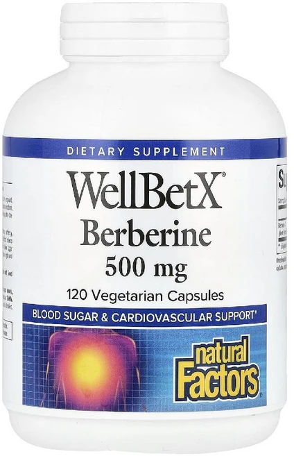 네추럴 팩터스 WellBetX 베르베린 500mg 베지 캡슐 120정, 1개 - 쿠팡
