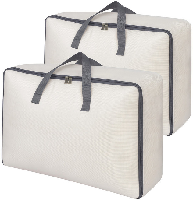 이룬마켓 방수 투명 이불수납가방 다용도 보관함, 1세트, 그레이