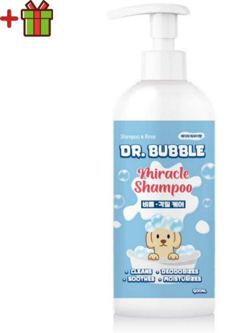 강아지 피부병 약용 샴푸 가려움증 각질 비듬 모질 피부염 털 샴푸 양치티슈증정, 1개, 400ml