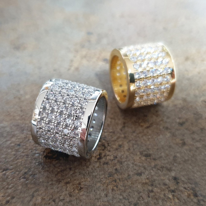 초코젬 큐빅심플 스카프링 럭셔리스카프장식 큐빅링