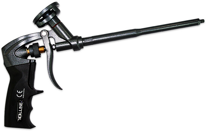 툴라인 1118T8 우레탄폼건 난연 전문가용 건축 시공용 건타입 창문 외벽 틈새 충진 보수 단열 폼건, 1개