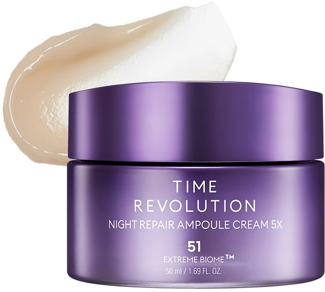 미샤 타임 레볼루션 나이트 리페어 앰플 크림 5X, 50ml, 1개 - 쿠팡