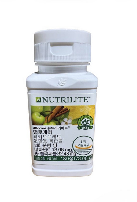 뉴트리라이트 앨로케어 건강기능식품, 1개, 180정