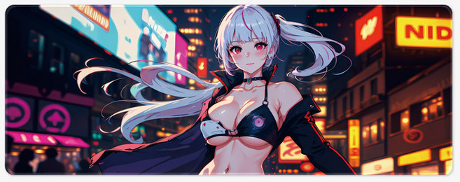 시티2 미소녀 AE 게이밍장패드 800x300x4mm, AE 02 L(800x300x4mm), 1개