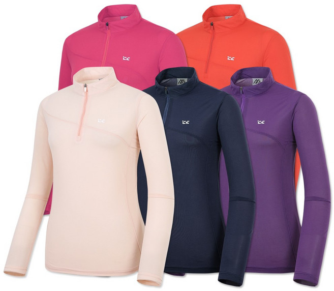 [품절임박 원가세일] 가볍고 시원한 쿨링 여성 긴팔 반집업 냉감 티셔츠/ 여름 등산 골프 (90~105) NBTW226