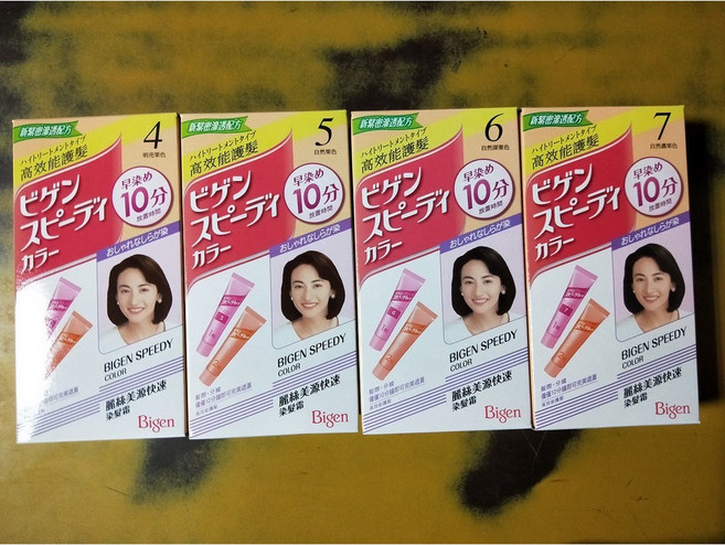 BIGEN 麗絲美源 SPEEDY COLOR 快速染髮霜, 1個, #6自然深栗色