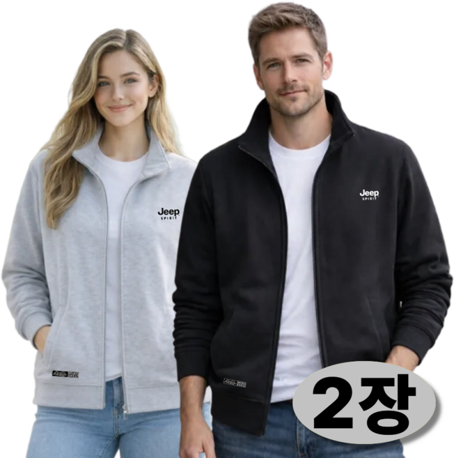 JEEP SPIRIT 지프 여성 남자 집업 긴팔티 티셔츠 남자 져지 집업 트레이닝복 상의 티셔츠 자켓