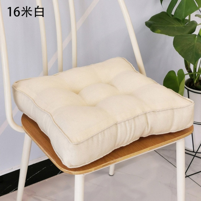 좌식의자 가정용 의자 시트 쿠션 뒷좌석 던지기 베개 바닥 린넨 장식 소파 사무실 통기성 편안함, [01] 40x40x9cm, [16] 16, 1개
