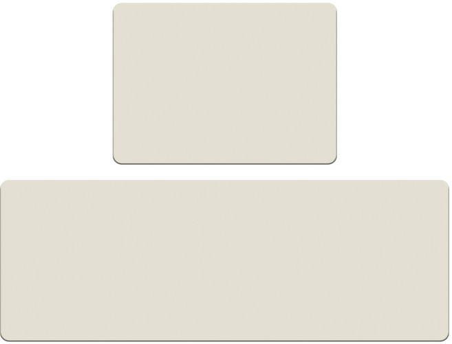 소프트 규조토 발매트 페리코 사각 원형 2매 세트 욕실 주방용 미끄럼방지 흡수매트, 1세트, 크림스톤 사각