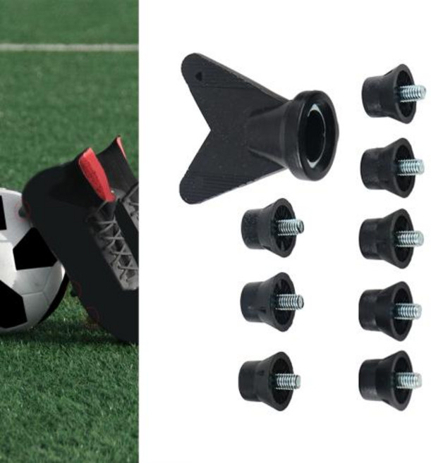 축구화스터드 스파이크 축구 부츠 클리트 미끄럼 방지 잔디 전문 나사 나사 운동 스니커즈 대회용 럭비 스터드 직경 5mm 12 개