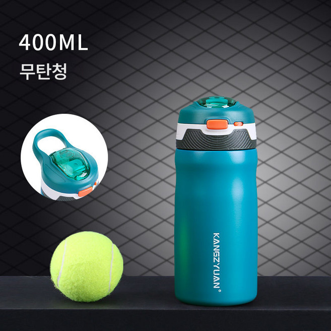 DFMEI 텀블러 다이렉트 스테인리스 남녀 스포츠 대용량, 무탄청 400ml 빨대형 스틸, 1개