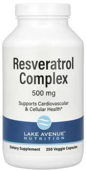 캘리포니아 골드 뉴트리션 레스베라트롤 복합체 500mg 식물성 캡슐 250정, 250 카운트, 1개 - 쿠팡