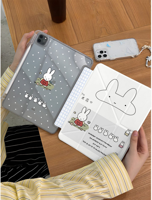 TYREUS 캐릭터미피 Y자형 펜슬수납형 아이패드 케이스 호환, 1개