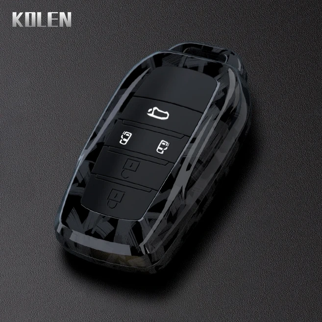 (호환)ABS 카본 자동차 플립 키 케이스 커버 Toyota Sienna Rav4 Crown Hilux Fortuner Camry Land Cruise, 02 5 Button F-arbon