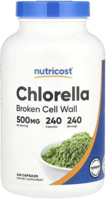 새해 첫좋은선물 Nutricost 클로렐라 500mg 캡슐 240정 제대로 할인합니다, 1개 - 쿠팡