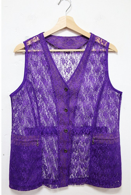 형제상회 국내생산 여름 통기성 좋고 시원한 여성 전체망사 꽃 레이스 할머니조끼 베스트 엄마선물 0024SS01